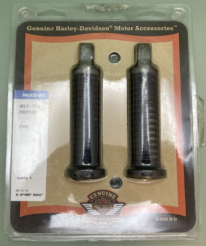 NEW GENUINE HARLEY DAVIDSON 49117-77TB FOOTPEGS, PAIR