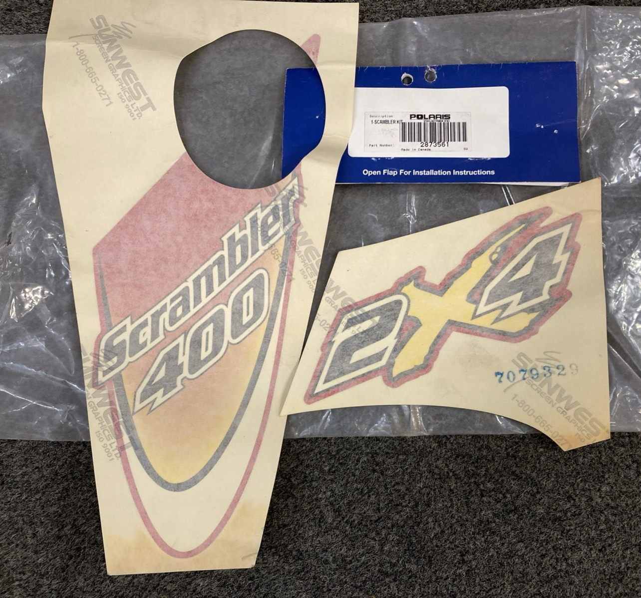 NEW GENUINE POLARIS 2873561 SCRAMBLER 400 KIT, DECAL