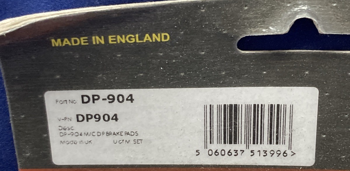 NEW GENUINE DP DP-904 SINTERED BRAKE PADS