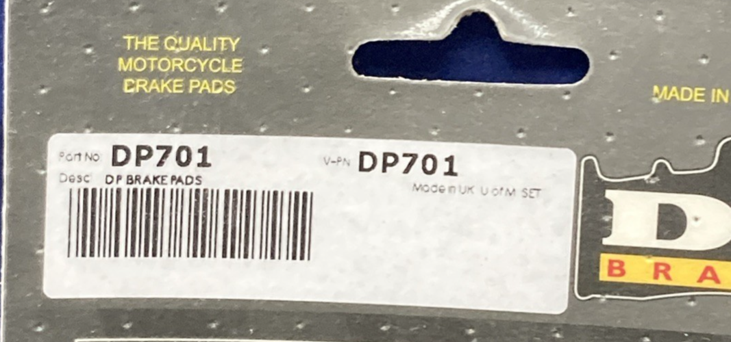 NEW GENUINE DP DP701 SINTERED METAL BRAKE PADS