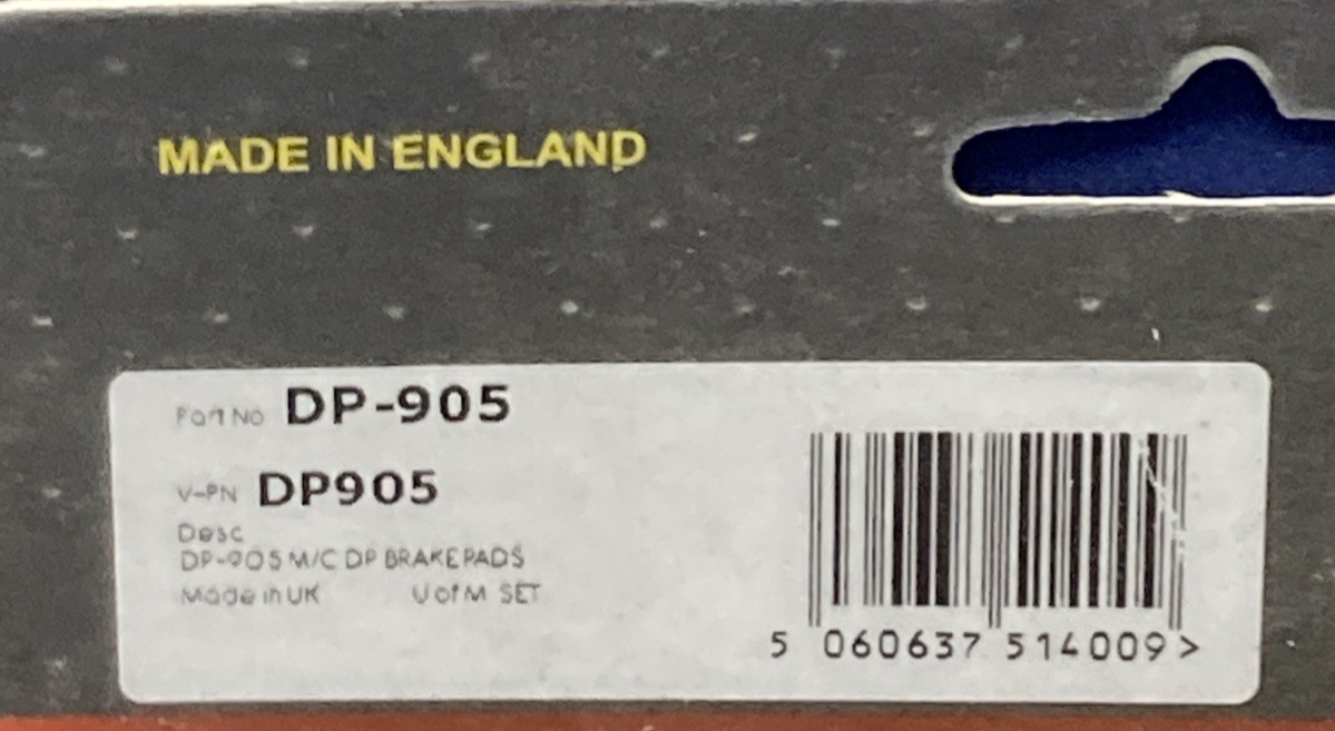 NEW GENUINE DP DP-905 SINTERED METAL BRAKE PADS