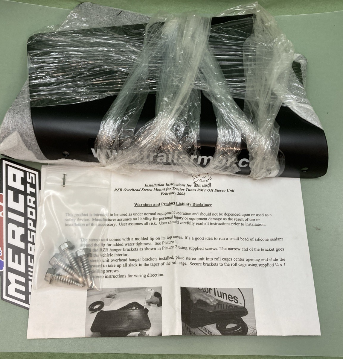 NEW GENUINE TRAIL ARMOR TATTSTMOUNT OVERHEAD STERIO MOUNT FOR RZR