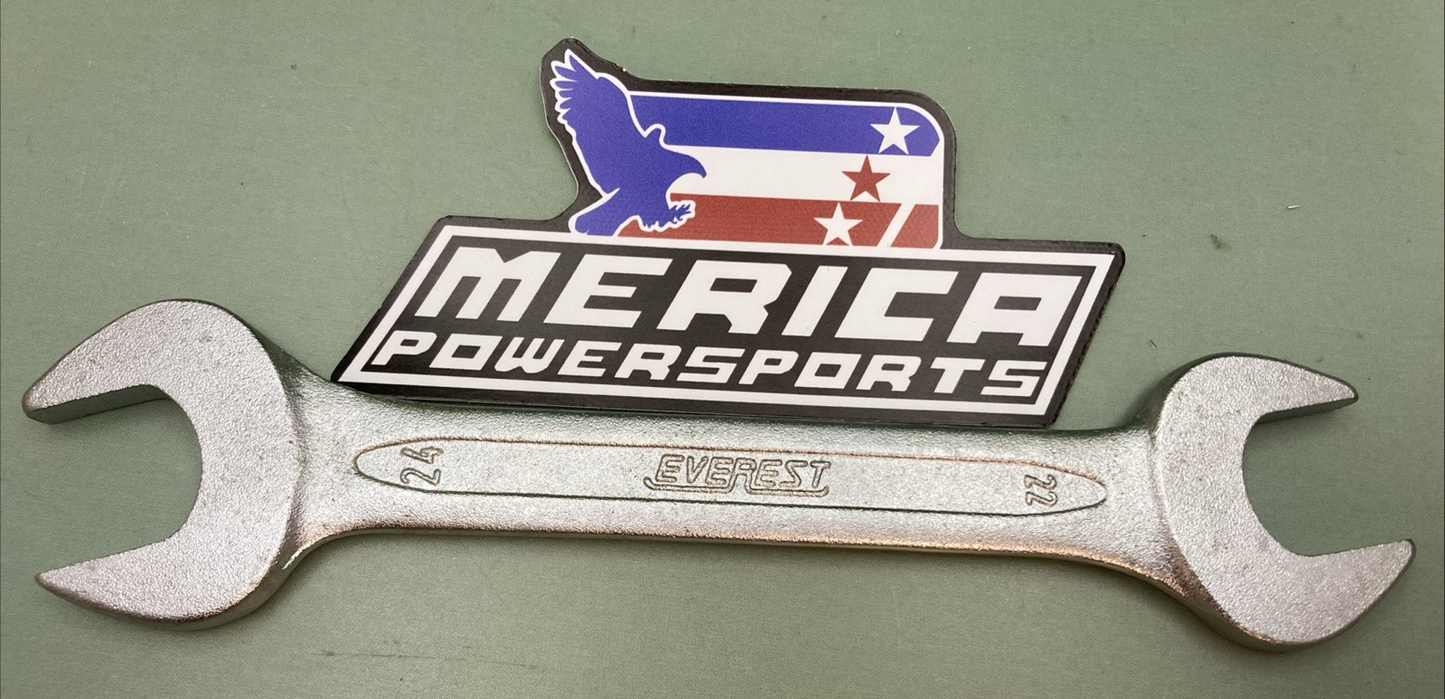 NEW GENUINE EVEREST Open End Wrench 22/24 mm Metric Double End Head, 15 ° Head