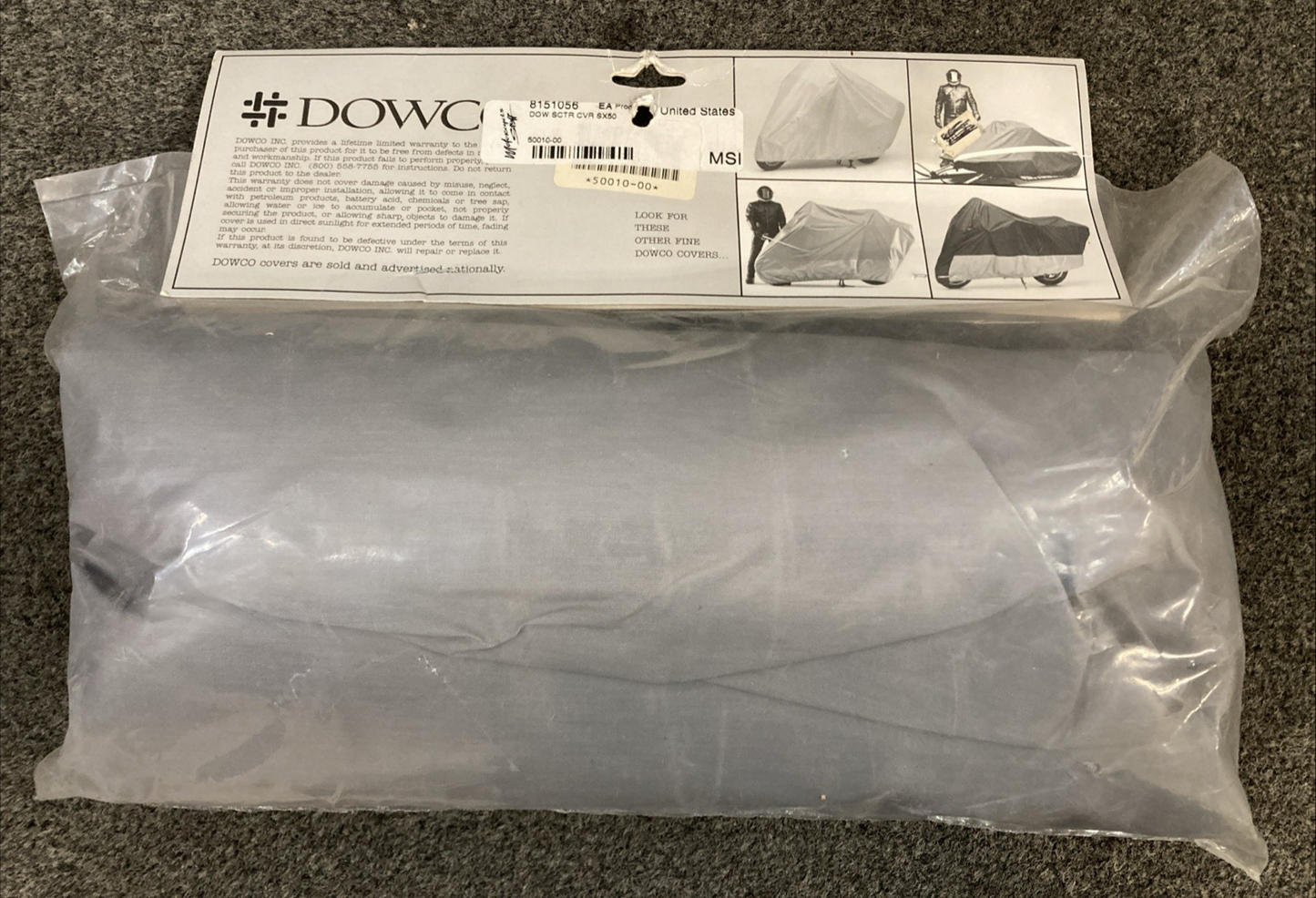 NEW GENUINE DOWCO 50010-00 MEDIUM SCOOTER COVER GREY