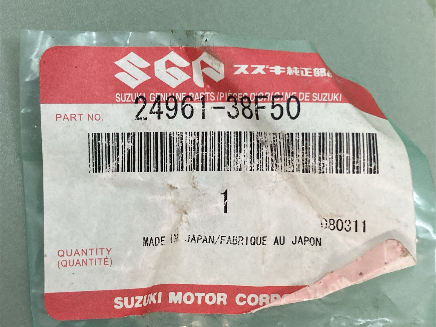 NEW GENUINE SUZUKI 24961-38F50 Shaft, Sec, Driven, Output, Fr