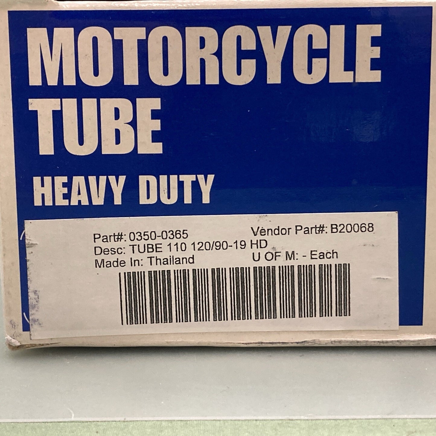 NEW GENUINE PARTS UNLIMITED 0350-0365 110 120/90-19 HD MOTORCYCLE TUBE