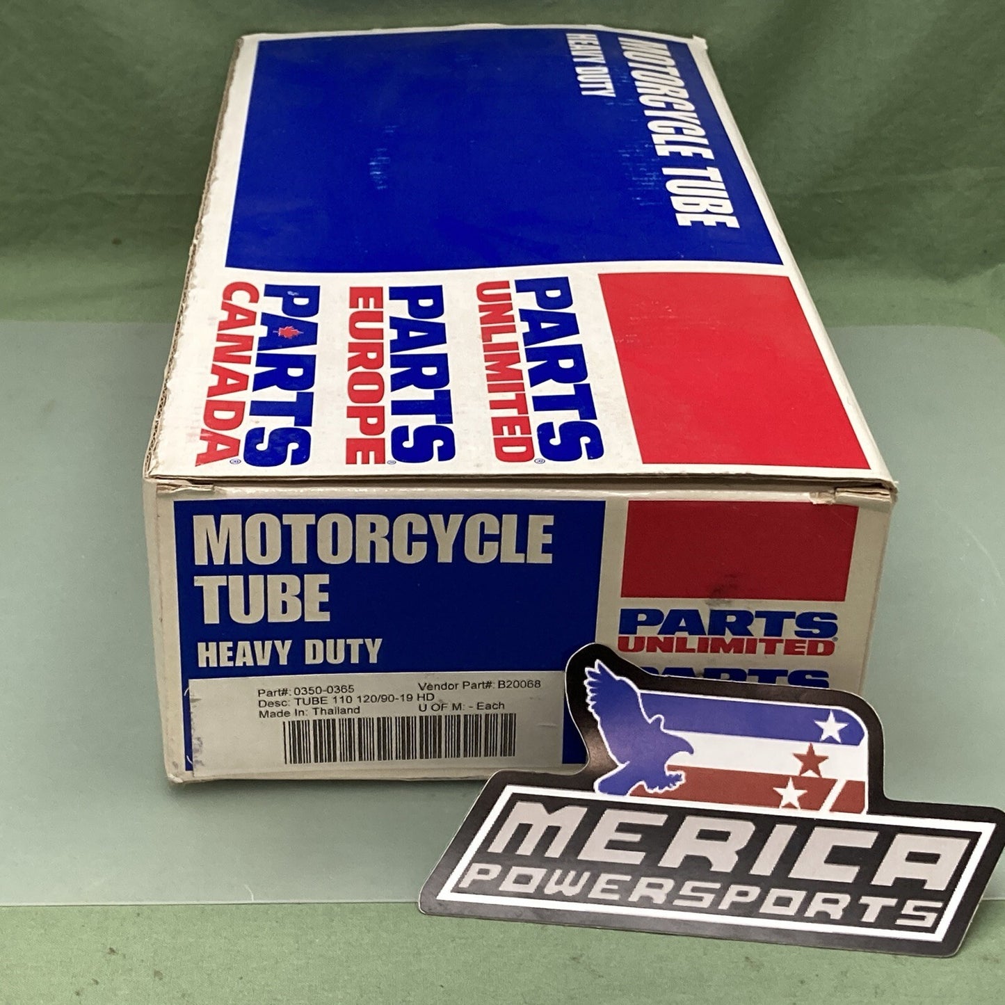 NEW GENUINE PARTS UNLIMITED 0350-0365 110 120/90-19 HD MOTORCYCLE TUBE
