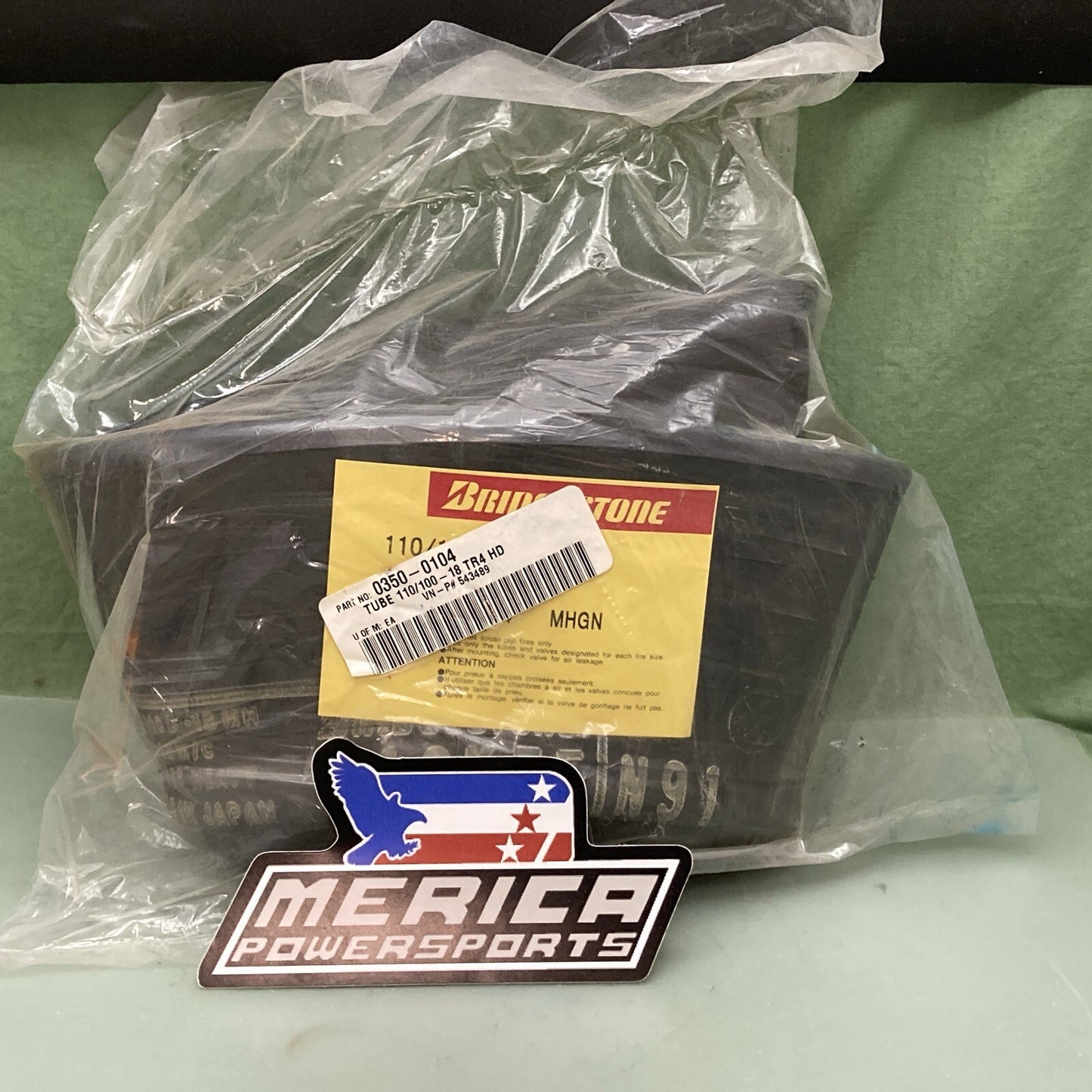 NEW GENUINE BRIDGESTONE 0350-0104 110/100-18 TR4 HD MOTORCYCLE TUBE