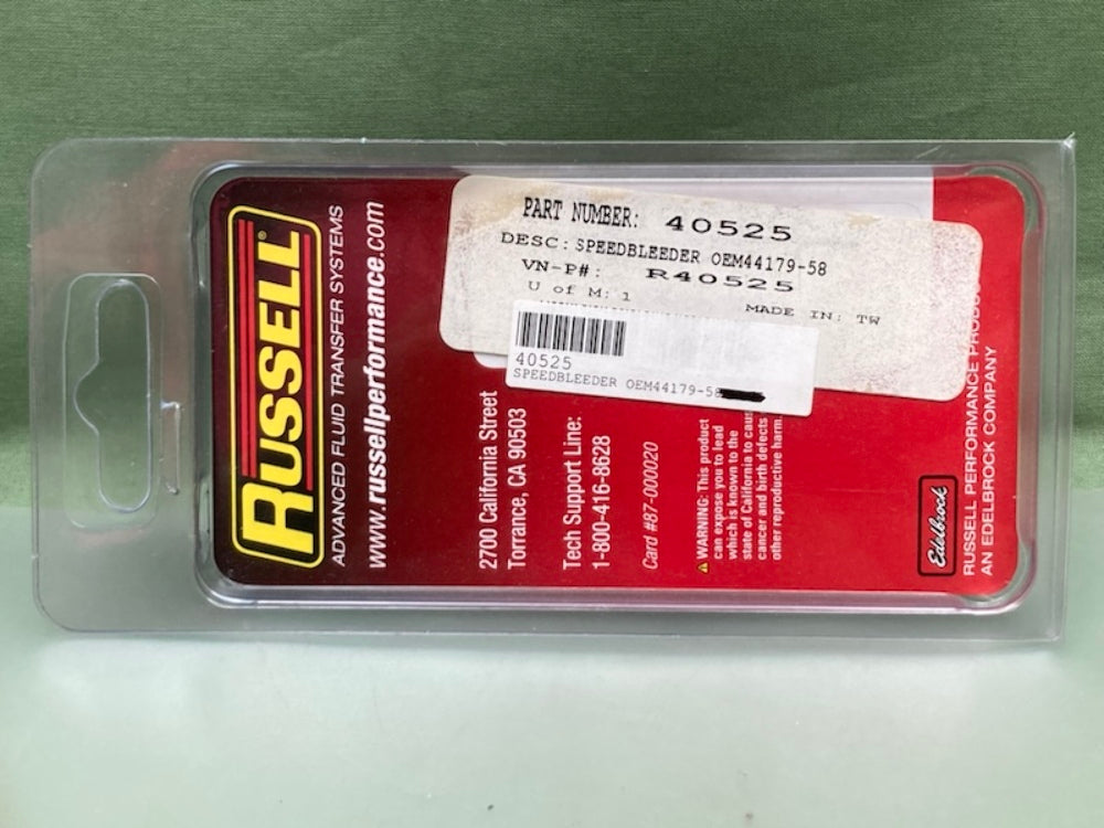 Russell 40525 Speed Bleeders New Genuine