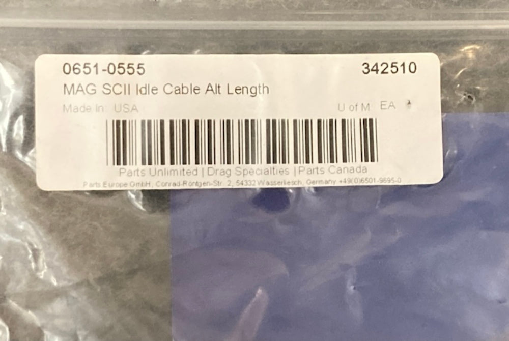 Magnum 0651-0555 Sterling Braided Idle Cable for Harley-Davidson New Genuine