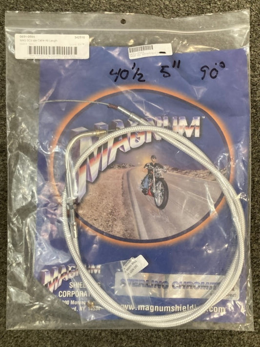 Magnum 0651-0555 Sterling Braided Idle Cable for Harley-Davidson New Genuine