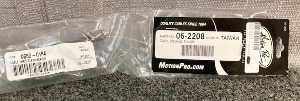 Motion Pro 06-2208 Blackout Throttle/Idle Cable 0650-0184 New Genuine