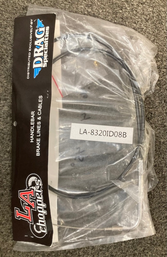 LA Choppers LA-8320ID08B Black Vinyl Braided Handlebar Idle Cable New Genuine