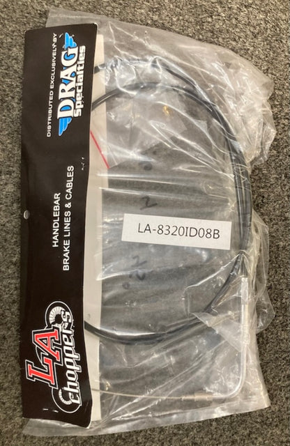 LA Choppers LA-8320ID08B Black Vinyl Braided Handlebar Idle Cable New Genuine