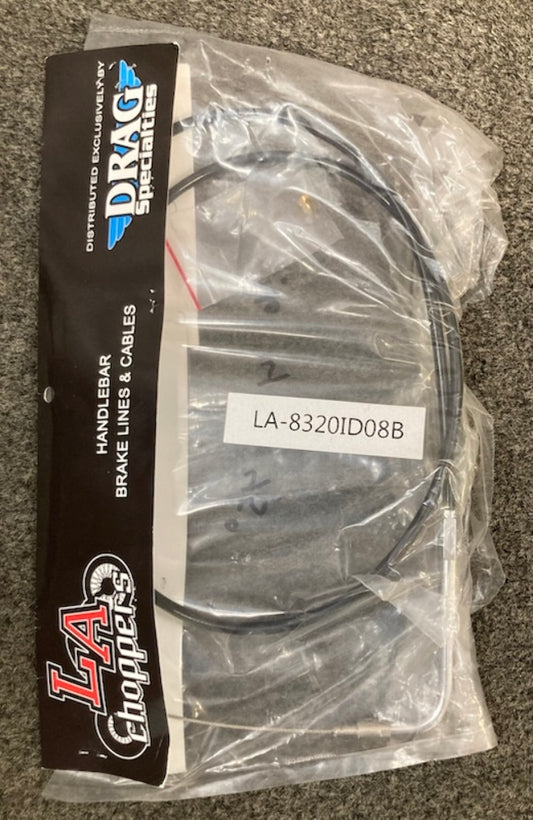 LA Choppers LA-8320ID08B Black Vinyl Braided Handlebar Idle Cable New Genuine