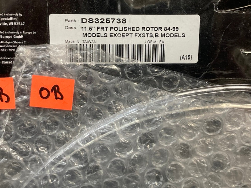 Drag Specialties DS325738 Polished SS Drilled Brake Rotor New Genuine