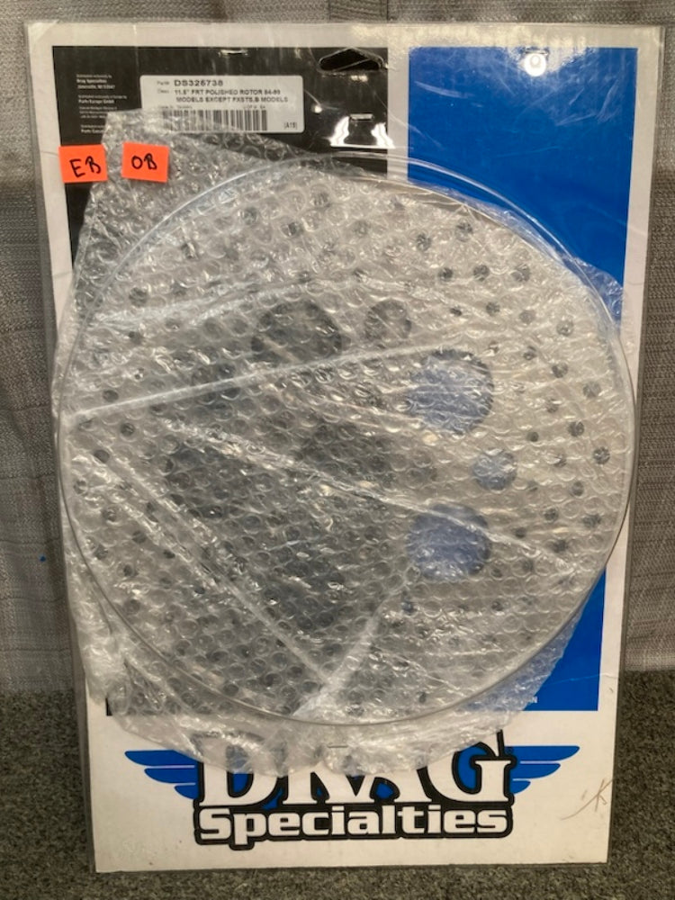Drag Specialties DS325738 Polished SS Drilled Brake Rotor New Genuine