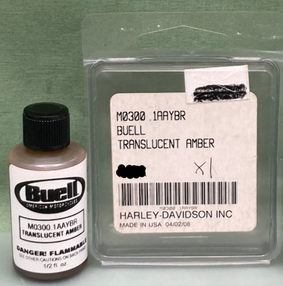 Harley Davidson Buell M0300.1AAYBR PAINT T/UP BR. TRANSLUCENT AMBER .5 fl oz New