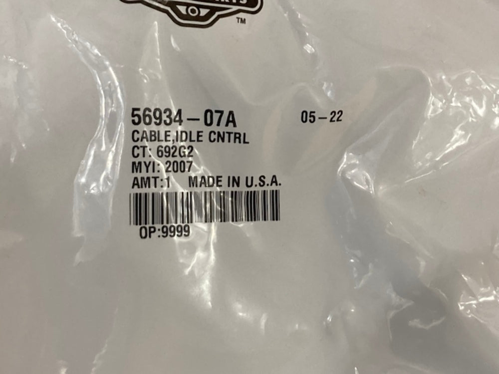 Harley Davidson 56934-07A Cable Idle Control New Genuine