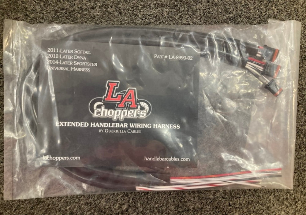 LA Choppers 1741-3910 Black Braided Brake Line Kit New Genuine