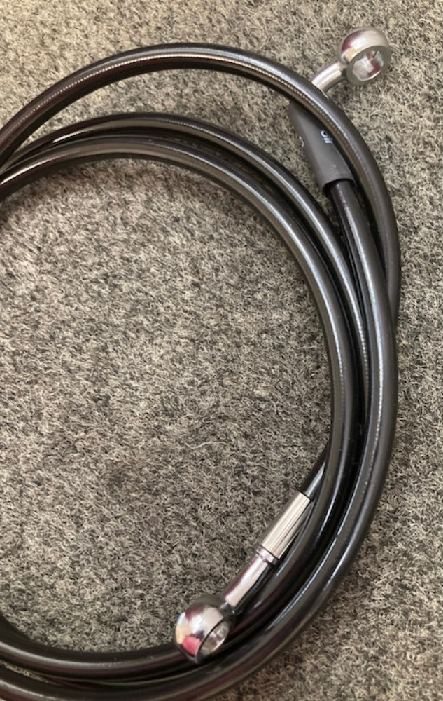 LA Choppers 1741-3910 Black Braided Brake Line Kit New Genuine