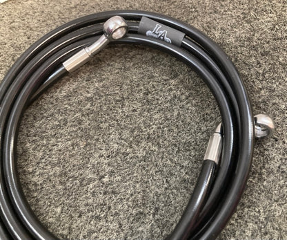 LA Choppers 1741-3910 Black Braided Brake Line Kit New Genuine