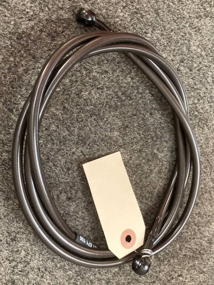 LA Choppers 1741-4427 Midnight Braided Brake Line Kit New Genuine