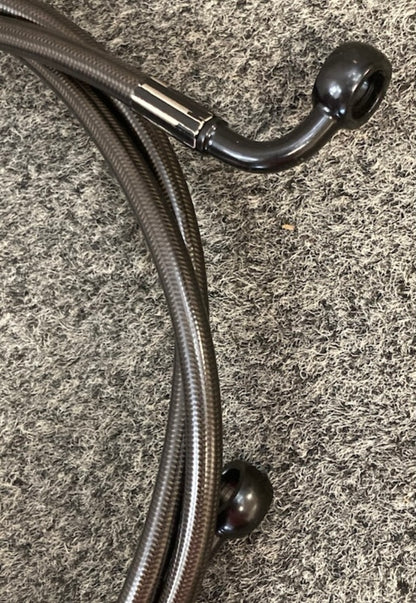 LA Choppers 1741-4427 Midnight Braided Brake Line Kit New Genuine