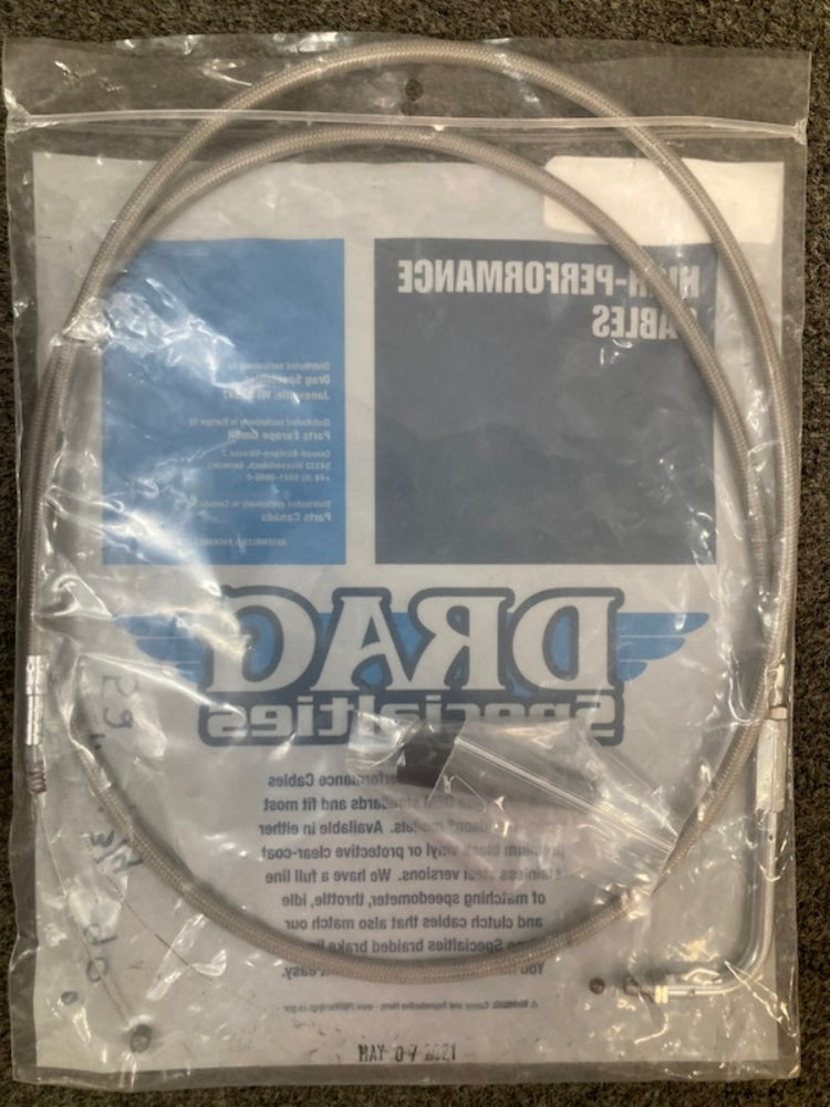 Drag Specialties 0651-0636 SS Braided Idle Cable New Genuine