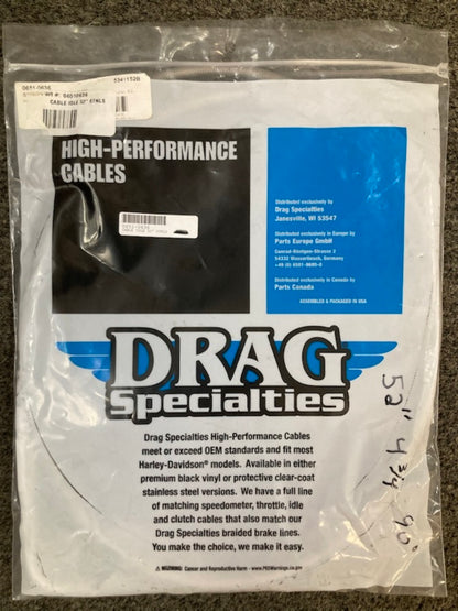 Drag Specialties 0651-0636 SS Braided Idle Cable New Genuine