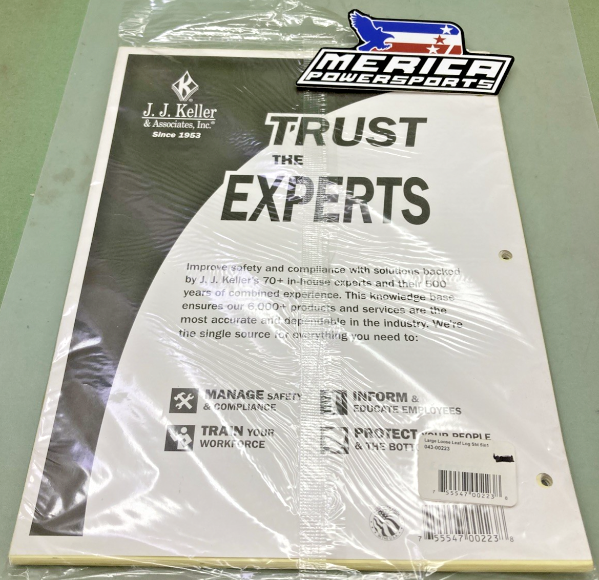 NEW GENUINE J.J. Keller 8537 612MP 5-In-1 Driver's Daily Log Loose-Leaf Format