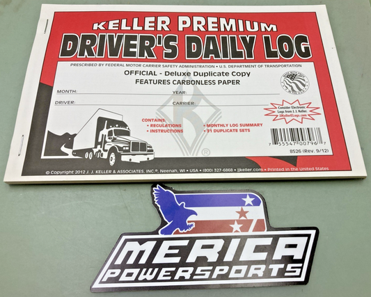 QTY 4 NEW GENUINE KELLER 8526 DRIVER'S DAILY LOG BOOK DELUXE DUPLICATE COPY
