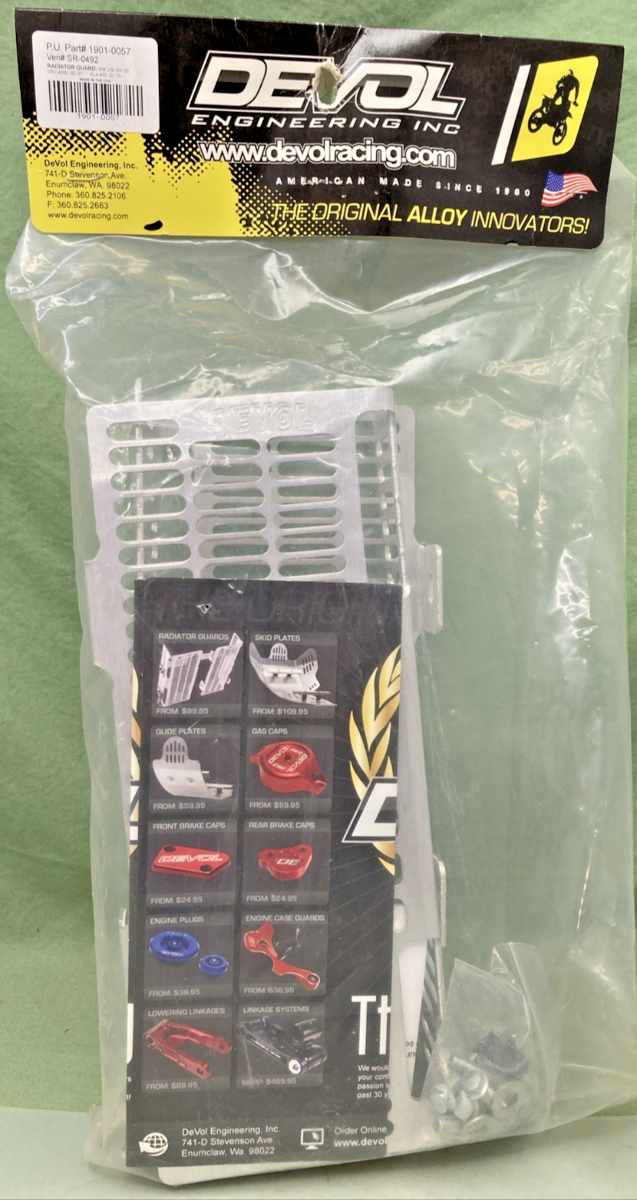 NEW GENUINE DEVOL ENGINEERING SR-0492 RADIATOR GUARD