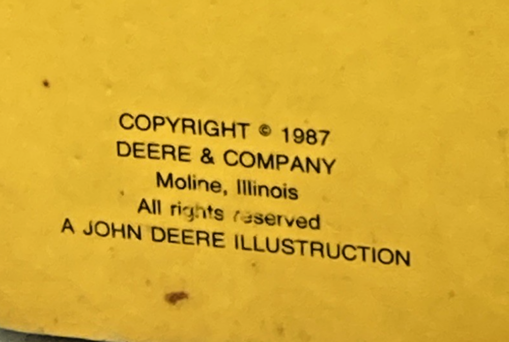 GENUINE JOHN DEERE OM-M75866 SERIAL NO. 475,001 OPERATOR'S MANUAL ISSUE G7