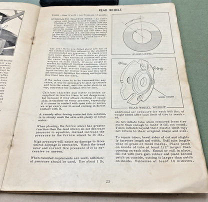 GENUINE ALLIS-CHALMERS TM-85 OPERATING INSTRUCTIONS MODEL WD45 TRACTOR