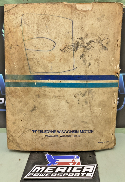GENUINE WISCONSIN MM-277F AIR COOLED ENGINES INSTRUCTION BOOK MODELS TH,THD,TJD