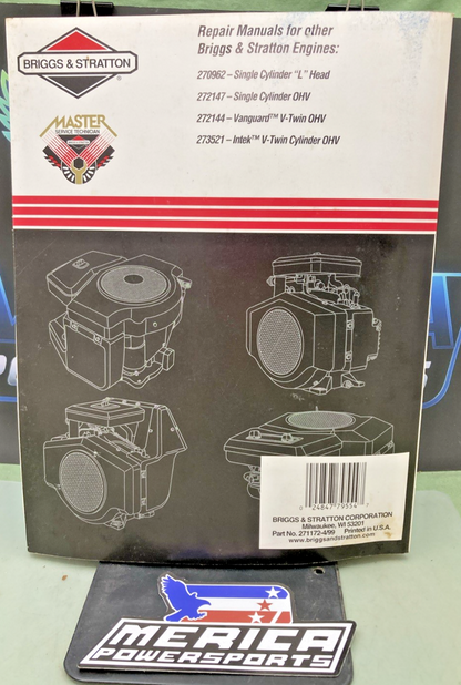 GENUINE BRIGGS AND STRATTON TWIN CYLINDER L HEAD REPAIR MANUAL 1999