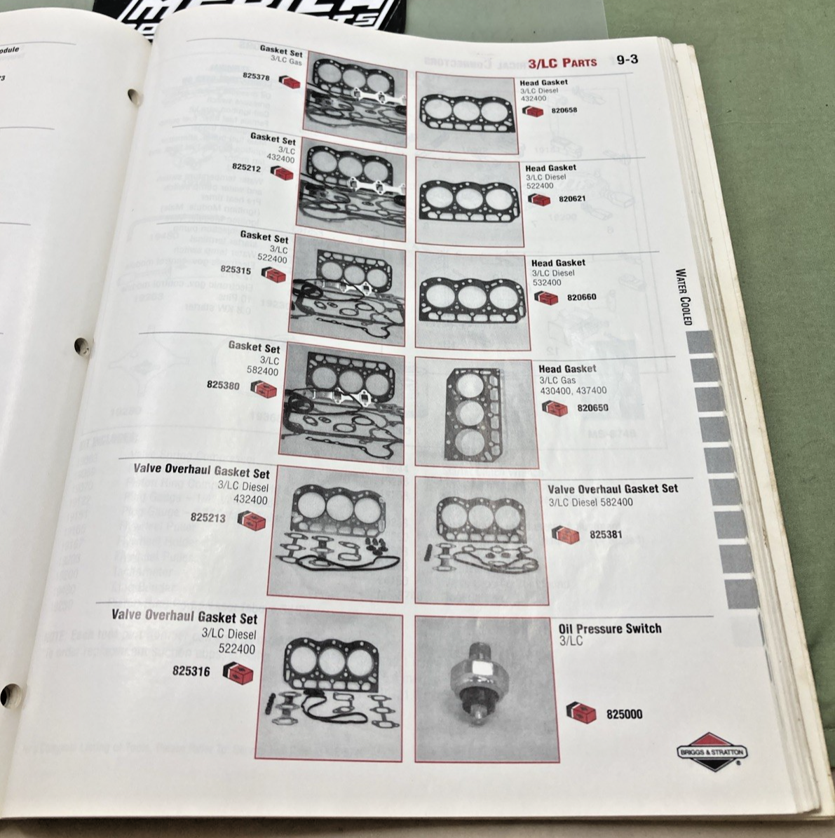 GENUINE BRIGGS AND STRATTON MS-4185 PARTS CATALOGUE 2002