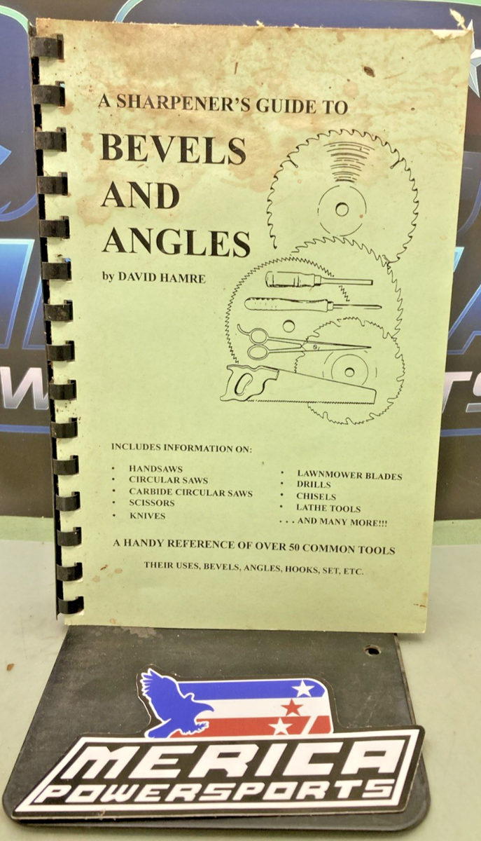GENUINE A SHARPENER'S GUIDE TO BEVELS AND ANGLES 3704003 BY DAVID HAMRE