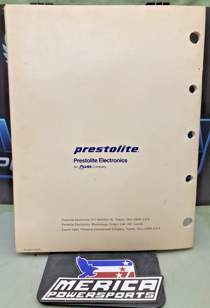 GENUINE PRESTOLITE PS-140U SPARK PLUGS CATALOG 1982