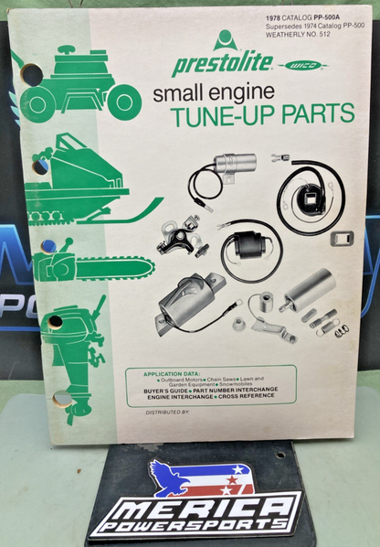 GENUINE PRESTOLITE CATALOG PP-500A SMALL ENGINE TUNE UP PARTS 1978