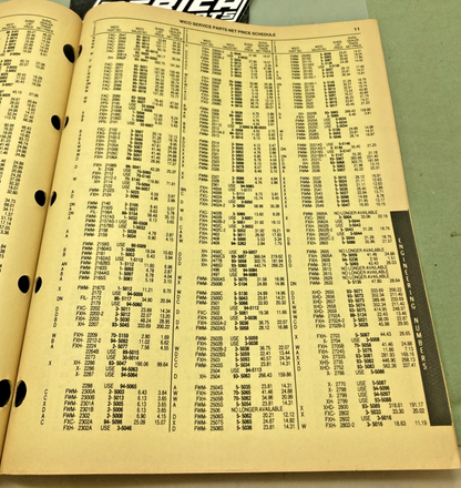 GENUINE WICO S-900S-DT MAGNETO & SERV. PARTS DEALER TRADE NET PRICE SCHEDULE 82