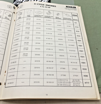 GENUINE ENGINE SERVICE ASSOCIATION QUICK REFERENCE PARTS MANUAL 1980