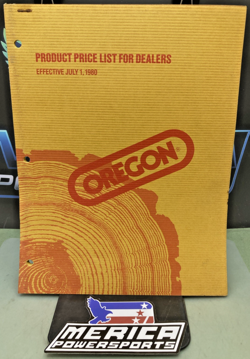GENUINE OREGON PRODUCT PRICE LIST FOR DEALERS 1980