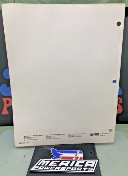 GENUINE TILLOTSON S-604 CHAIN SAW CARBURETORS APPLICATION AND DESCRIPTION