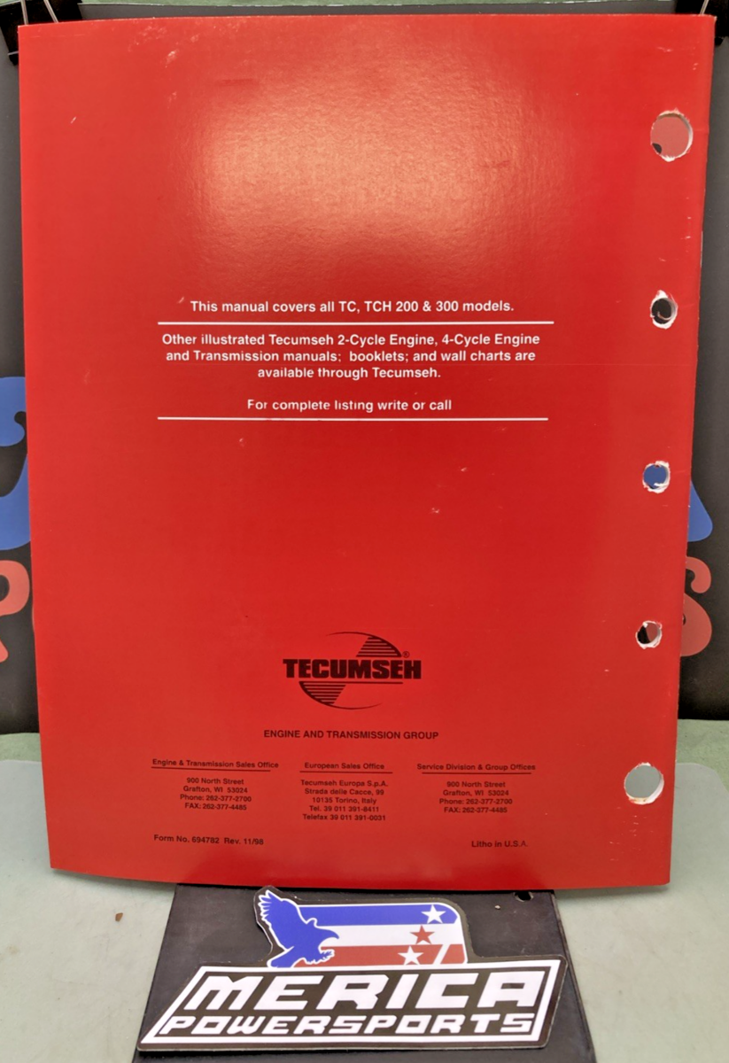 NEW GENUINE TECUMSEH 694782 TC SERIES 2-CYCLE ENGINES