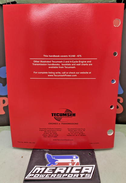 NEW GENUINE TECUMSEH 695578 VLV VECTOR 4-CYCLE ENGINES