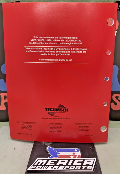 NEW GENUINE TECUMSEH 691462A 8 TO 18 CAST IRON FOUR CYCLE ENGINES