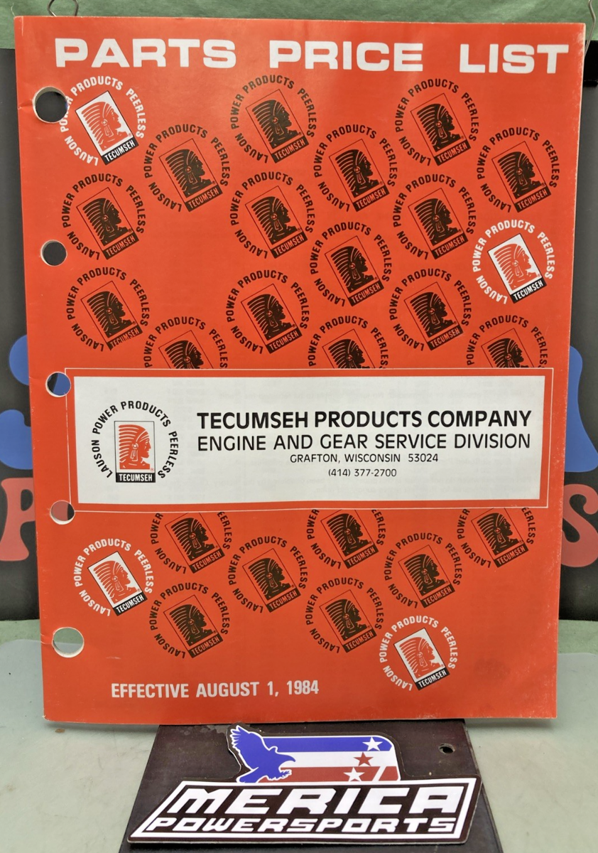 NEW GENUINE TECUMSEH 694546 PARTS PRICE LIST 1984