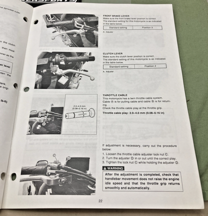 GENUINE SUZUKI 99505-01067-03E GSF1250SA ASSEMBLY AND PRE-DELIVERY SERVICE GUIDE